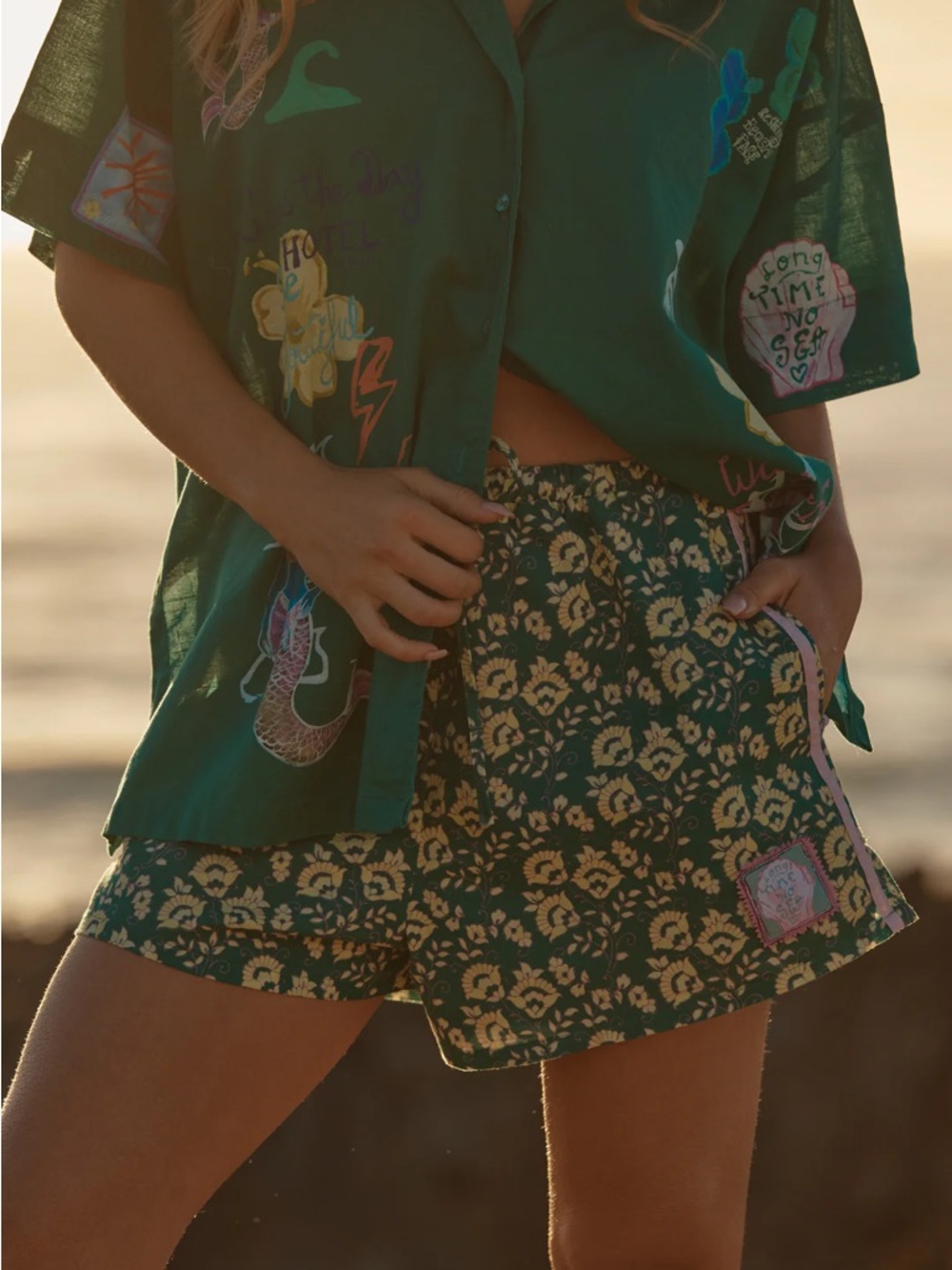 Sabbi Don Julio Shirt Small w/ Coordinating Altos Seas the Day Shorts Medium